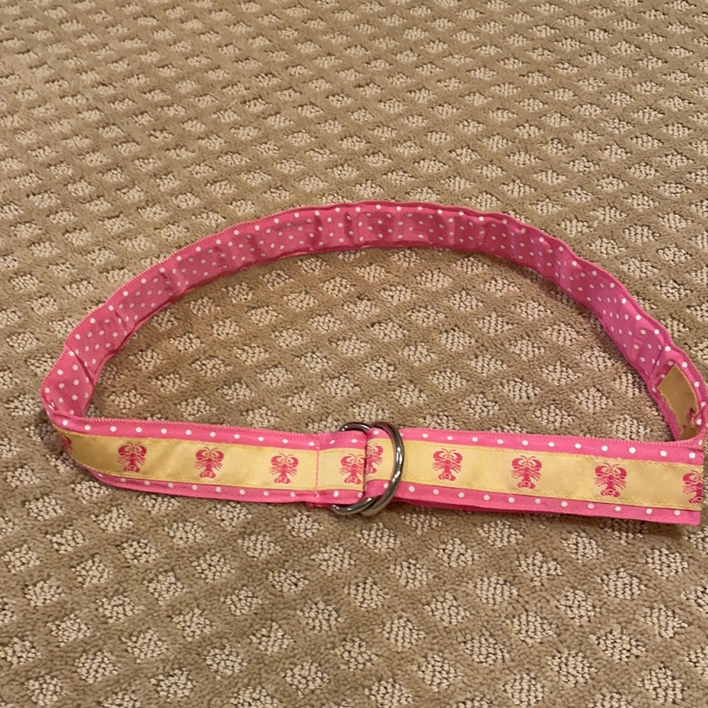 Lobster Ribbon Belt - adjustable 40 inches long